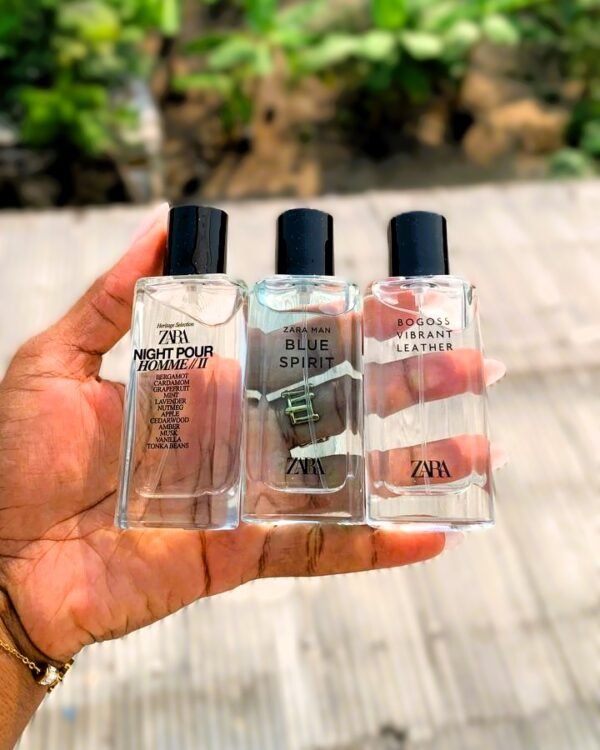 pack parfum zara in blue comprenant les parfums zara blue spirit, zara bogoss vibrant leather et zara night pour homme